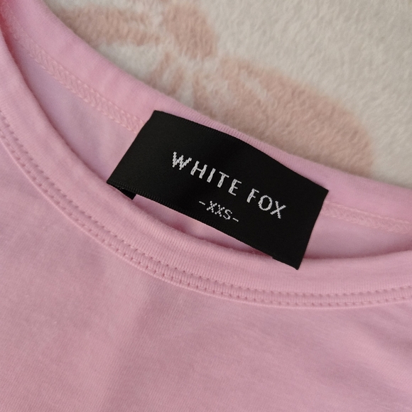 White Fox Boutique Pink Baby Tee - Picture 2 of 2